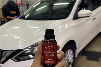 Kereta Baru Putih Waxing Atau Nano Coating